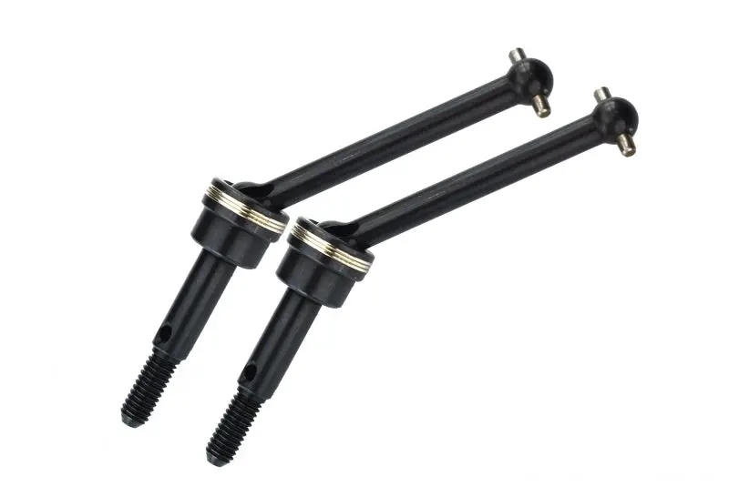 Tamiya Tl01 / Tb01 Hard Steel Front Universal Swing Shaft Set (38Mm) - 1Pr Black 1