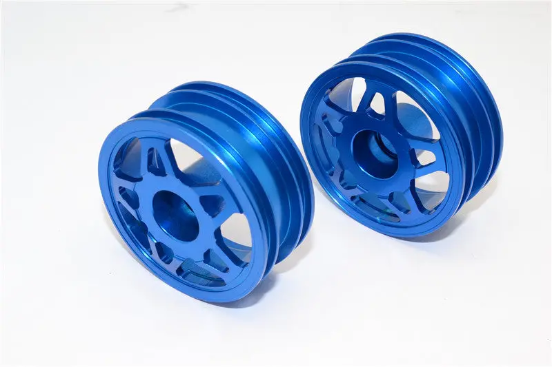 Tamiya Truck Scania R620 Highline Aluminum Front Wheel (5Star) - 1Pr Blue 1