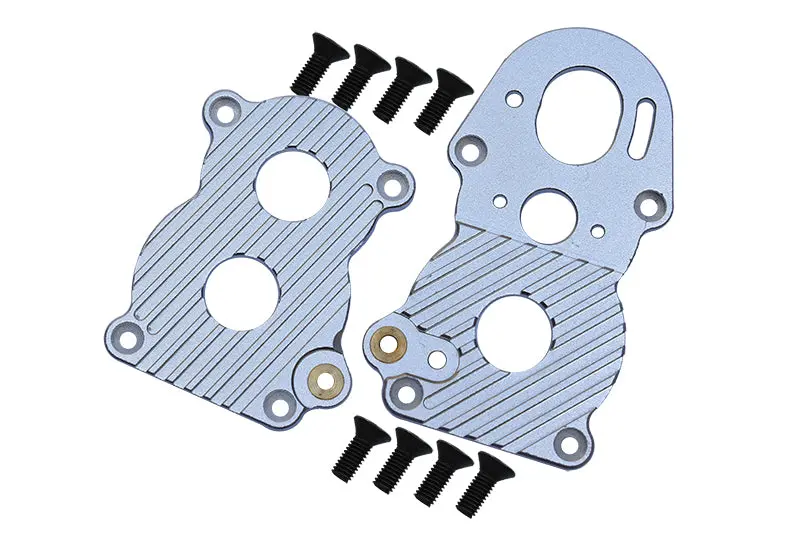 Tamiya Truck Scania R620 Highline Aluminum Gear Box Heatsink Plate With Fins - 2Pcs Silver 1