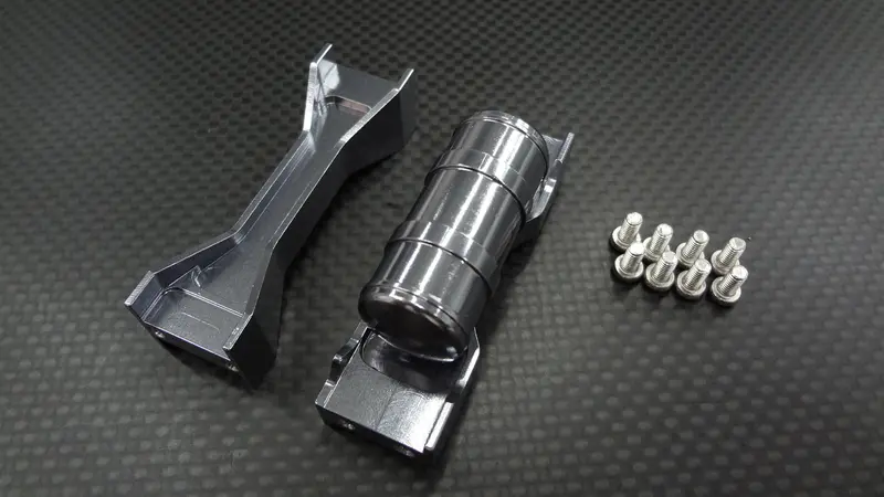 Tamiya Truck Scania R620 Highline Aluminum Middle Chassis Mount - 3 Pcs Set Gray Silver 1