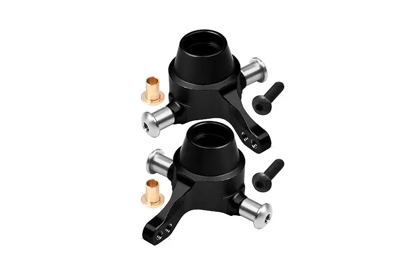 Tamiya Tt-01 Aluminum Front Knuckle Arm Set - 1Pr Black 1