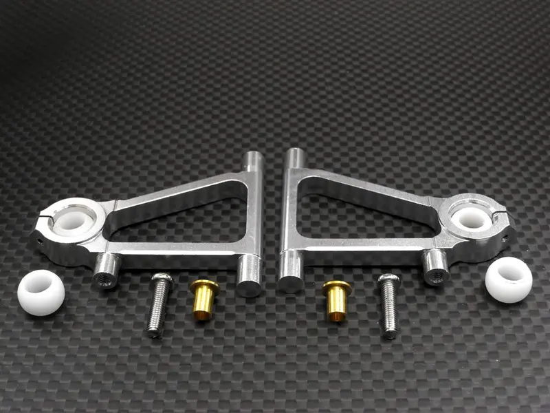 Tamiya Tt-01 Aluminum Front Lower Arm Set - 1Pr Silver 1