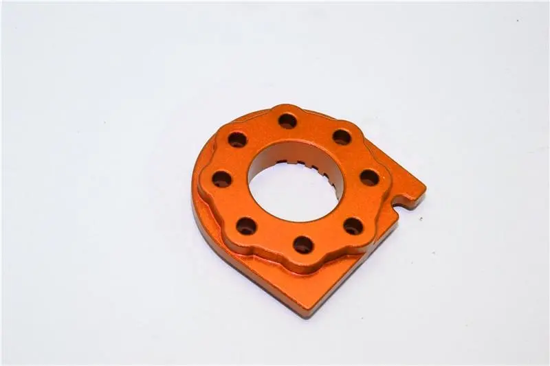 Tamiya Tt-01 Aluminum Motor Mount Plate With Heat Sink - 1Pc Orange 1