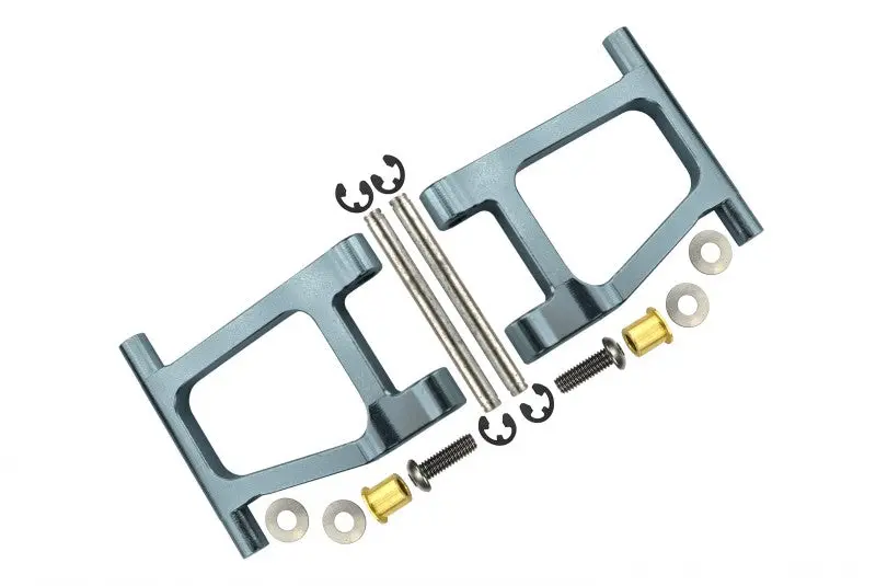 Tamiya Tt-01 Aluminum Rear Lower Arm - 1Pr Set Gray Silver 1