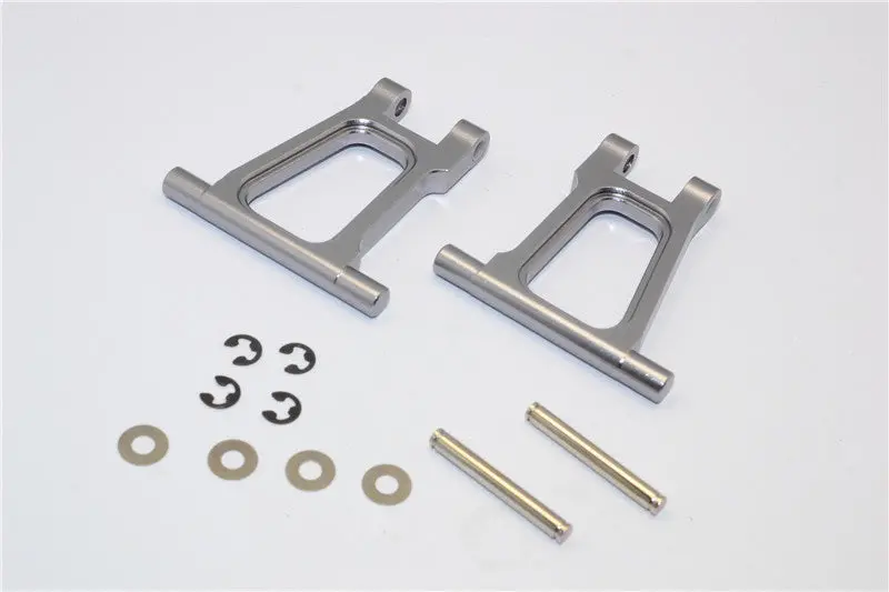 Tamiya Tt-01 Aluminum Rear Upper Arm Set - 1Pr Gray Silver 1