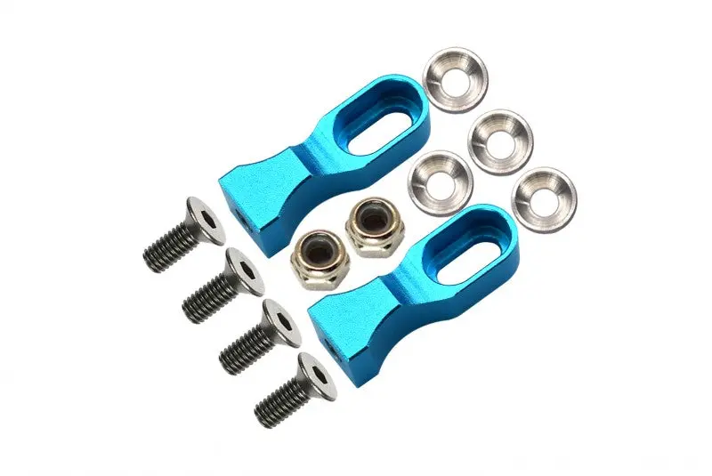 Tamiya Tt-01 Aluminum Servo Mount With Collars & Lock Nuts & Screws - 1Pr Set Sky Blue 1