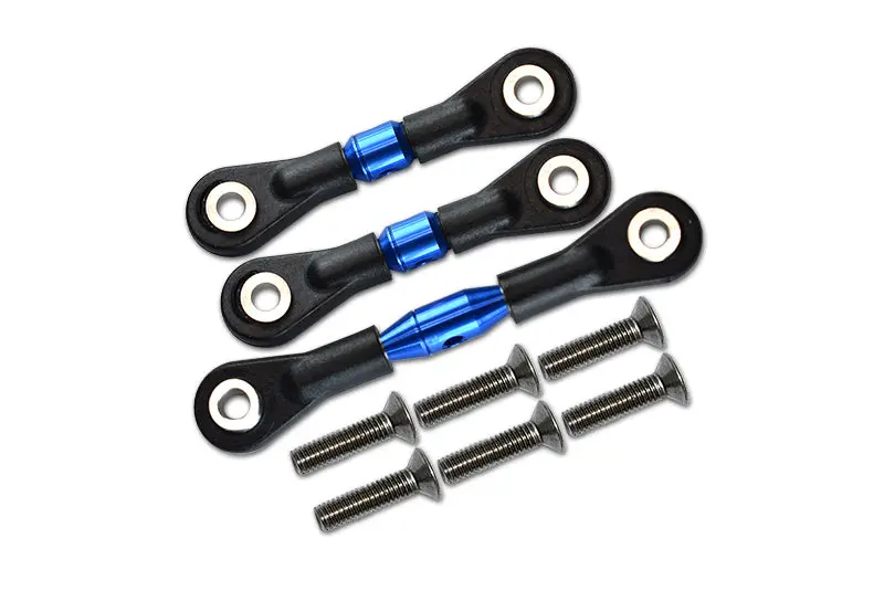 Tamiya Tt-01 & Tt-01D Aluminum Completed Tie Rod With Screws - 3Pcs Set Blue 1