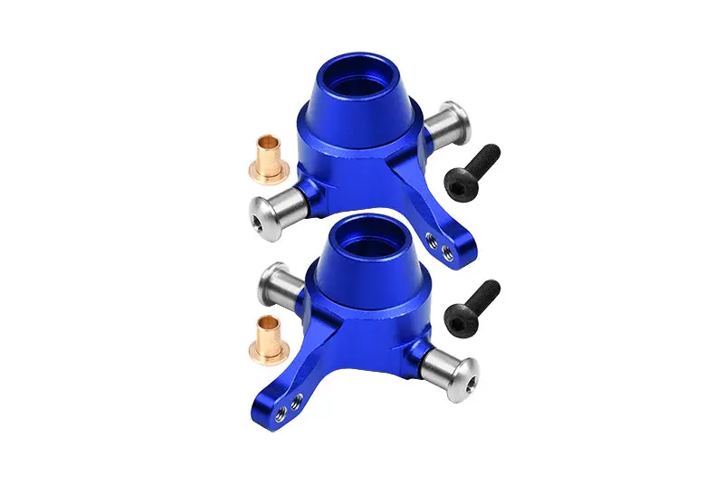 Tamiya Tt-01 & Tt-01D Aluminum Front Knuckle Arm Set - 1Pr Blue 1