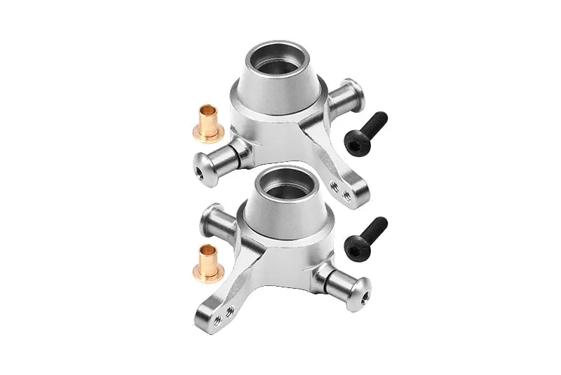Tamiya Tt-01 & Tt-01D Aluminum Front Knuckle Arm Set - 1Pr Silver 1