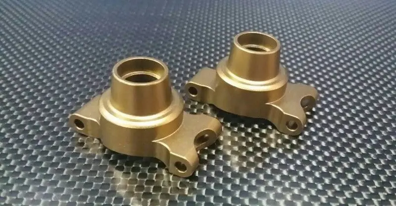 Tamiya Tt-01 & Tt-01D Aluminum Rear Knuckle Arm Set - 1Pr Golden Black 1