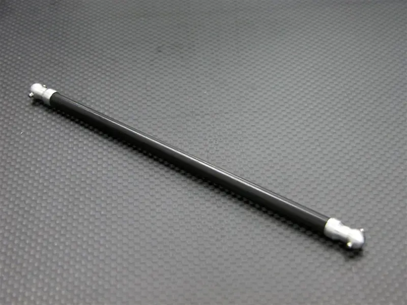 Tamiya Tt-01 & Tt-01D Graphite Main Shaft With Aluminum Ends - 1Pc Silver 1