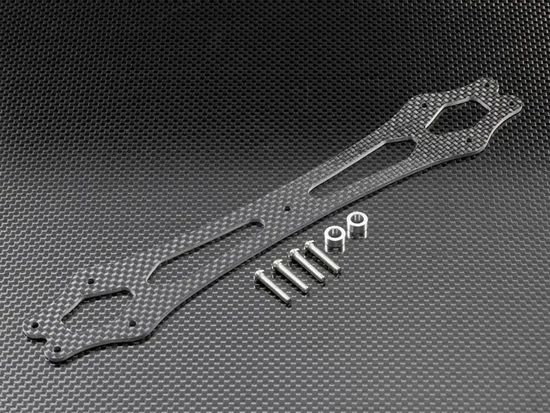 Tamiya Tt-01 & Tt-01D Graphite Sub-Chassis With Screws - 1Pc Set Black 1