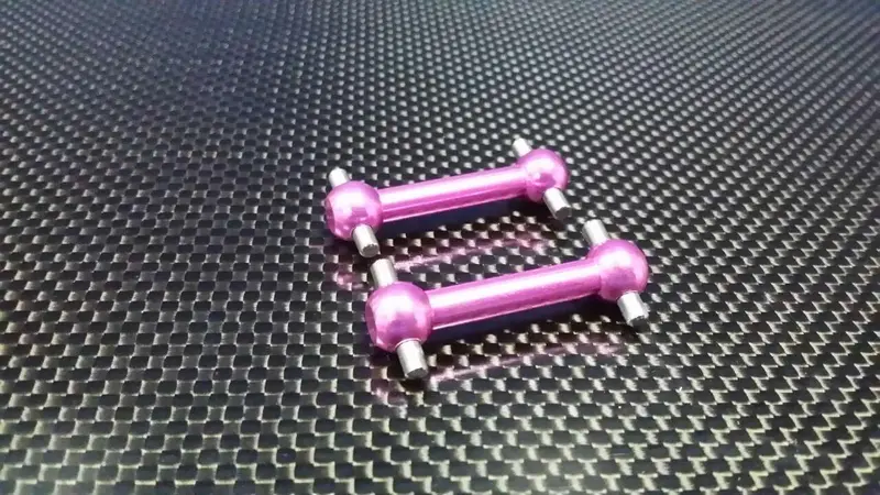 Tamiya Tt-01 / Tt-01D / Tt-02 Aluminum Front/Rear Dog Bone (31Mm) - 1Pr Pink 1