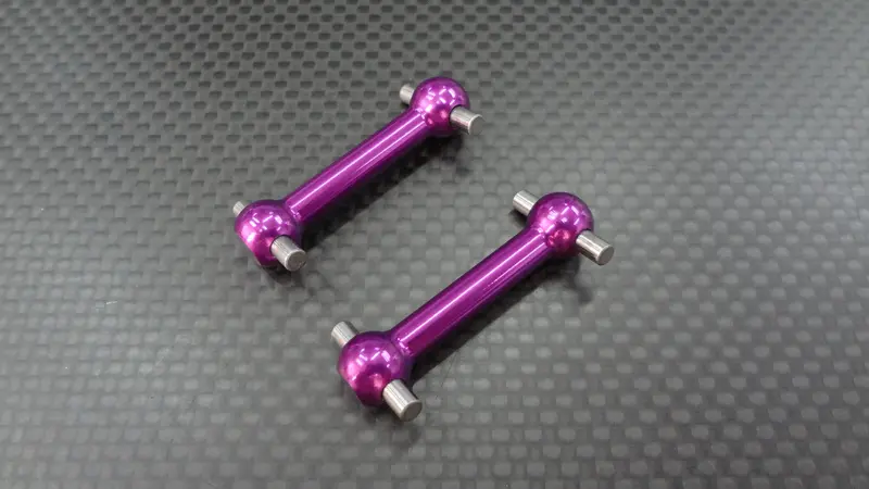 Tamiya Tt-01 / Tt-01D / Tt-02 Aluminum Front/Rear Dog Bone (31Mm) - 1Pr Purple 1