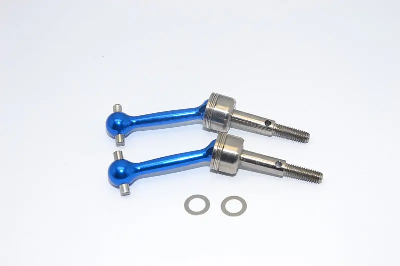 Tamiya Tt-01 / Tt-01D / Tt-02 Titanium + Aluminum-7075 Unviersal Swing Shaft - 1Pr Blue 1