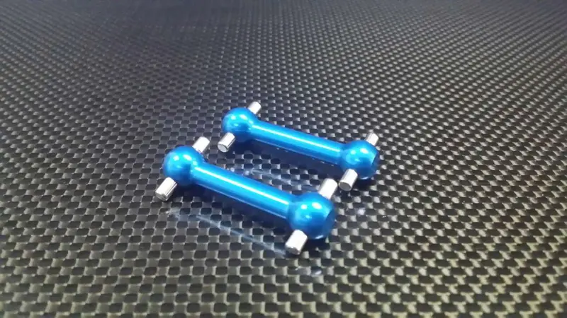 Tamiya Tt-01 & Tt-02 Aluminum Front/Rear Dog Bone (31Mm) - 1 Pr Blue 1