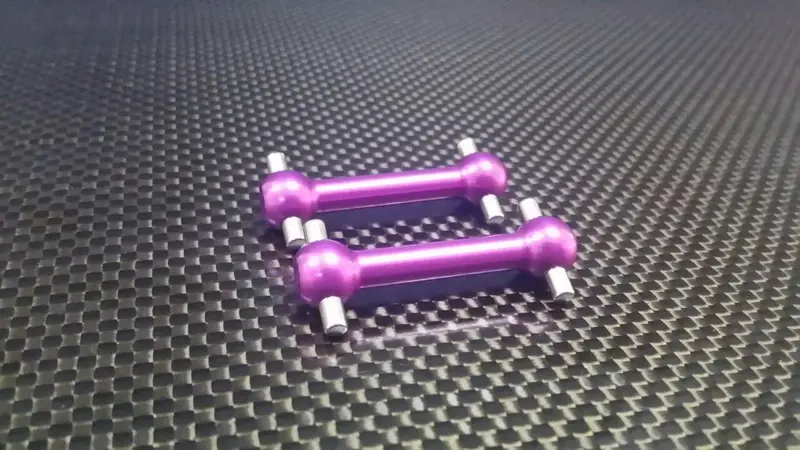 Tamiya Tt-01 & Tt-02 Aluminum Front/Rear Dog Bone (31Mm) - 1 Pr Purple 1