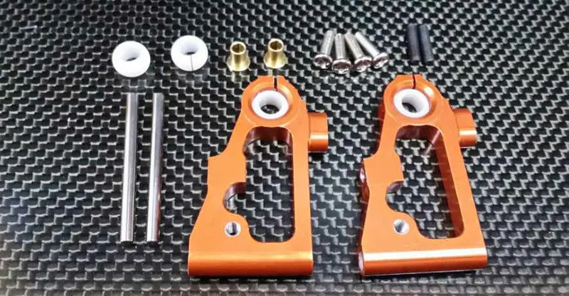Tamiya Tt-01D, Tt-01 Xb Pro Aluminum Front Lower Arm - 1Pr (Drift) Orange 1