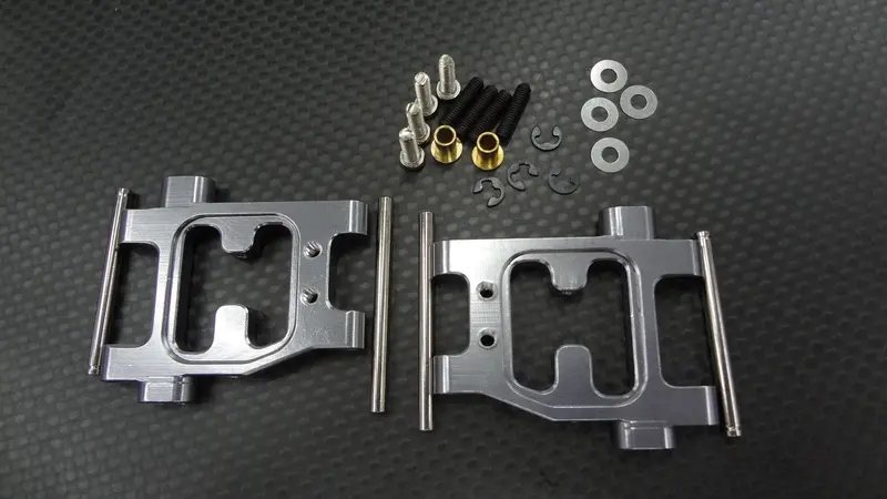 Tamiya Tt-01D, Tt-01 Xb Pro Aluminum Rear Lower Arm - 1Pr (Drift) Gray Silver 1