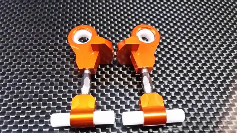 Tamiya Tt-02 Aluminum Front Adjustable Upper Arm - 1Pr Orange 1