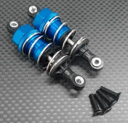 Tamiya Tt-02 Aluminum Front/Rear Adjustable Plastic Ball Top 53Mm Damper - 1Pr Blue 1