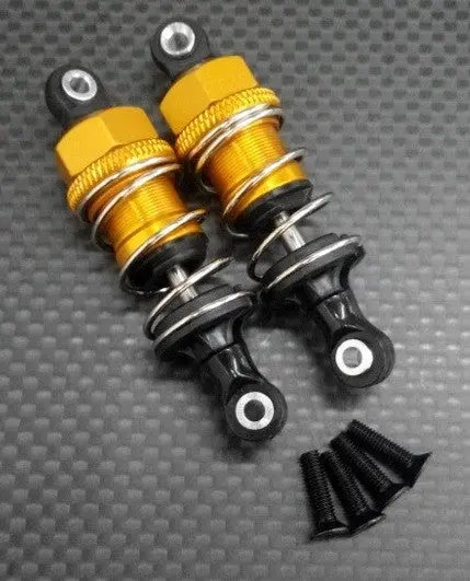 Tamiya Tt-02 Aluminum Front/Rear Adjustable Plastic Ball Top 53Mm Damper - 1Pr Gold 1