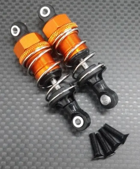 Tamiya Tt-02 Aluminum Front/Rear Adjustable Plastic Ball Top 53Mm Damper - 1Pr Orange 1