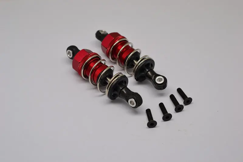 Tamiya Tt-02 Aluminum Front/Rear Adjustable Plastic Ball Top 53Mm Damper - 1Pr Red 1