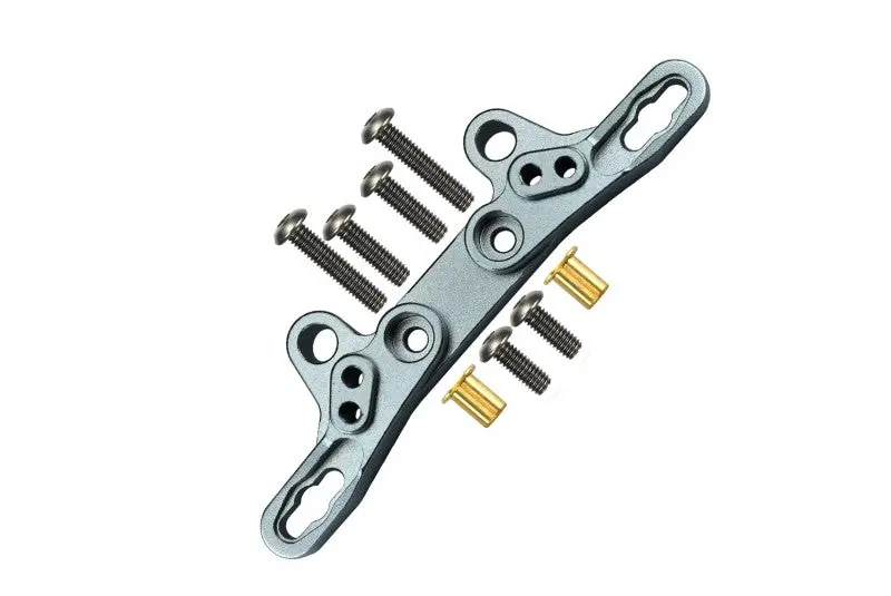 Tamiya Tt-02 Aluminum Front/Rear Damper Plate - 1Pc Gray Silver 1