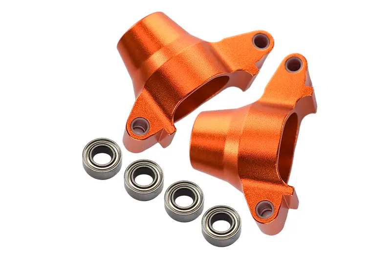 Tamiya Tt-02 Aluminum Rear Knuckle Arm With Bearing - 1Pr Set Orange 1