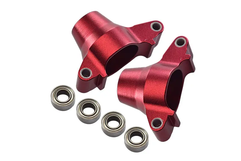 Tamiya Tt-02 Aluminum Rear Knuckle Arm With Bearing - 1Pr Set Red 1
