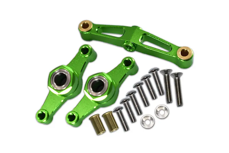 Tamiya Tt-02 Aluminum Steering Assembly With Bearing - 1 Set Green 1