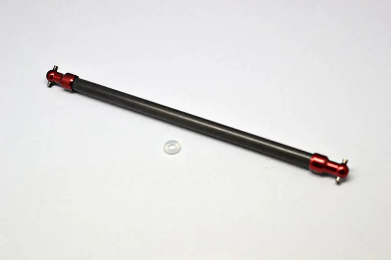 Tamiya Tt-02 Graphite Main Shaft With Aluminum Ends - 1Pc Red 1