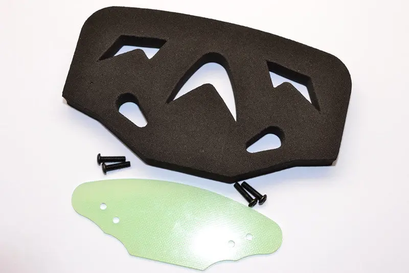 Tamiya Tt-02 Rear Urethane Foam Bumper With Fibre Plate - 1 Set Black 1