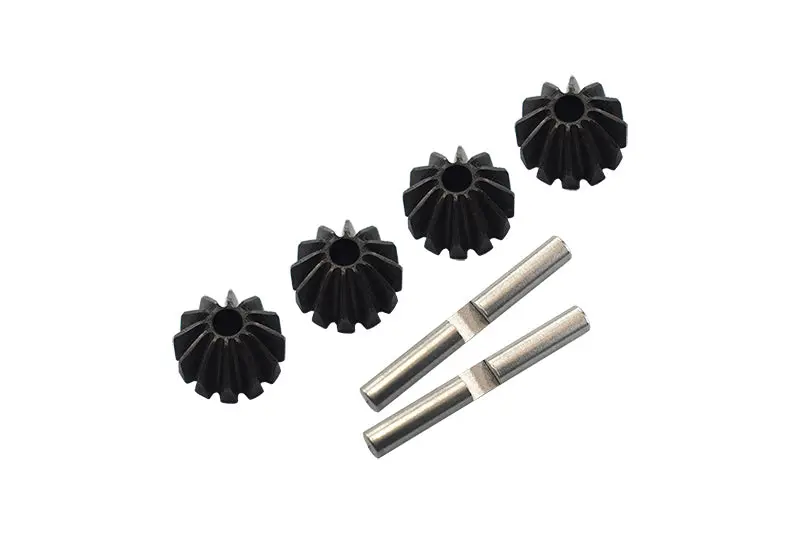 Tamiya Tt-02 & Tt-02B Steel Small Bevel - 6Pc Set Black 1