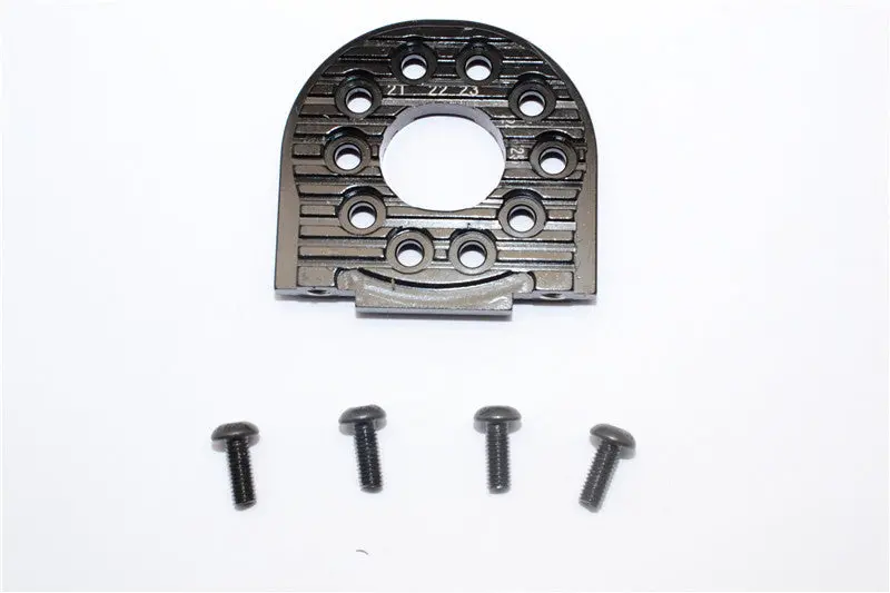 Tamiya Tt-02B & Tt-02 Aluminum Adjustable Motor Mount (For 16T-25T) - 1Pc Black 1