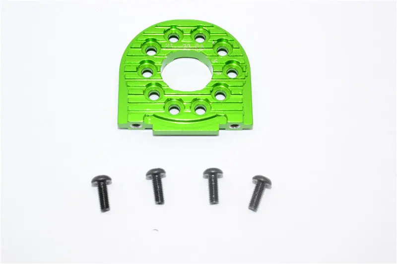 Tamiya Tt-02B & Tt-02 Aluminum Adjustable Motor Mount (For 16T-25T) - 1Pc Green 1