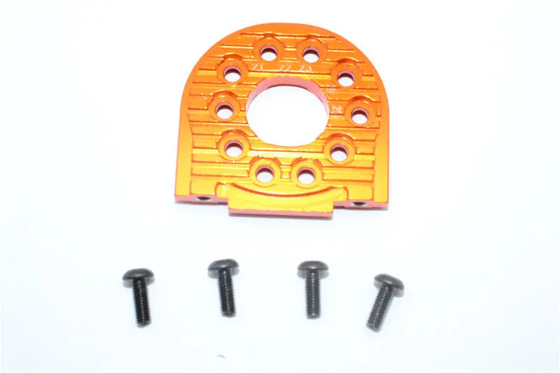 Tamiya Tt-02B & Tt-02 Aluminum Adjustable Motor Mount (For 16T-25T) - 1Pc Orange 1