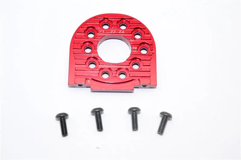 Tamiya Tt-02B & Tt-02 Aluminum Adjustable Motor Mount (For 16T-25T) - 1Pc Red 1