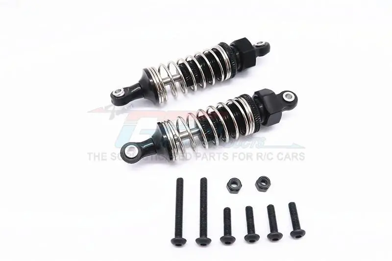 Tamiya Tt02b Aluminum Front Adjustable Spring Damper (70Mm) - 1Pr Set Black 1
