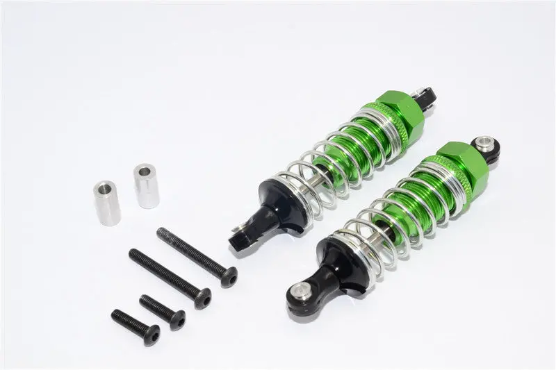 Tamiya Tt02b Aluminum Front Adjustable Spring Damper (70Mm) - 1Pr Set Green 1