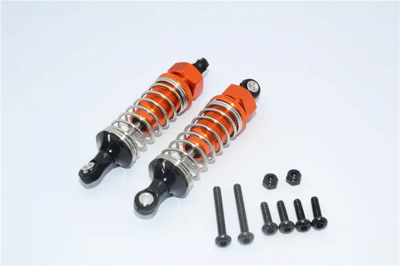 Tamiya Tt02b Aluminum Front Adjustable Spring Damper (70Mm) - 1Pr Set Orange 1