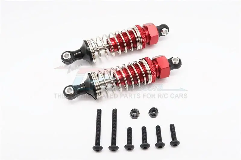 Tamiya Tt02b Aluminum Front Adjustable Spring Damper (70Mm) - 1Pr Set Red 1