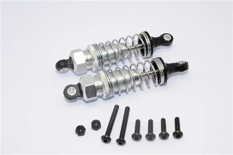 Tamiya Tt02b Aluminum Front Adjustable Spring Damper (70Mm) - 1Pr Set Silver 1