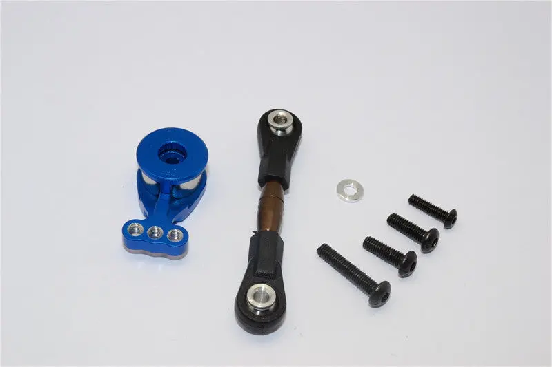 Tamiya Tt02b Aluminum Hi-Torque Servo Saver 23T With Steel Tie Rod - 1 Set Blue 1
