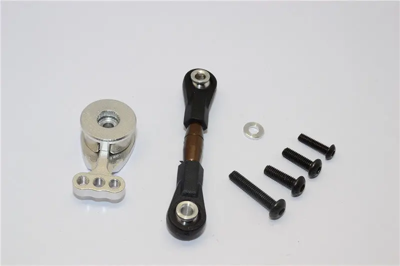 Tamiya Tt02b Aluminum Hi-Torque Servo Saver 23T With Steel Tie Rod - 1 Set Silver 1