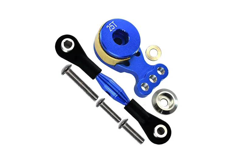 Tamiya Tt02b Aluminum Hi-Torque Servo Saver 25T With Aluminum Tie Rod - 1 Set Blue 1