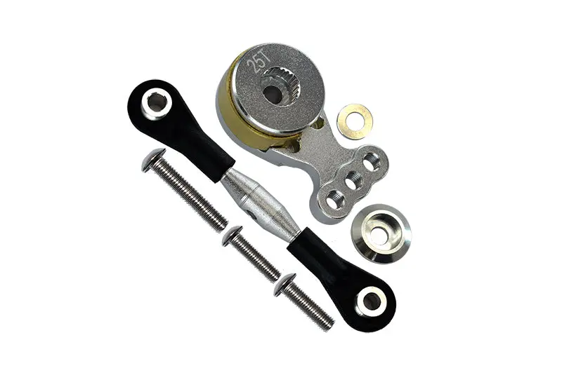 Tamiya Tt02b Aluminum Hi-Torque Servo Saver 25T With Aluminum Tie Rod - 1 Set Silver 1