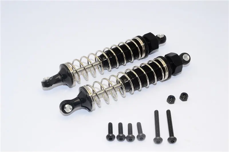Tamiya Tt02b Aluminum Rear Adjustable Spring Damper (95Mm) - 1Pr Set Black 1