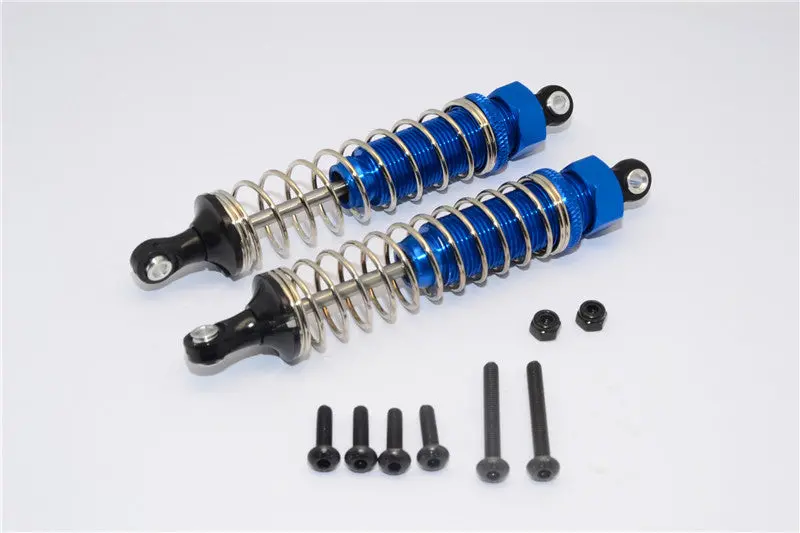 Tamiya Tt02b Aluminum Rear Adjustable Spring Damper (95Mm) - 1Pr Set Blue 1